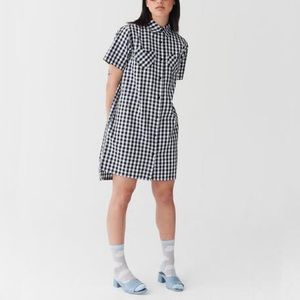 Lazy Oaf Black and White Checkered Midi Dress